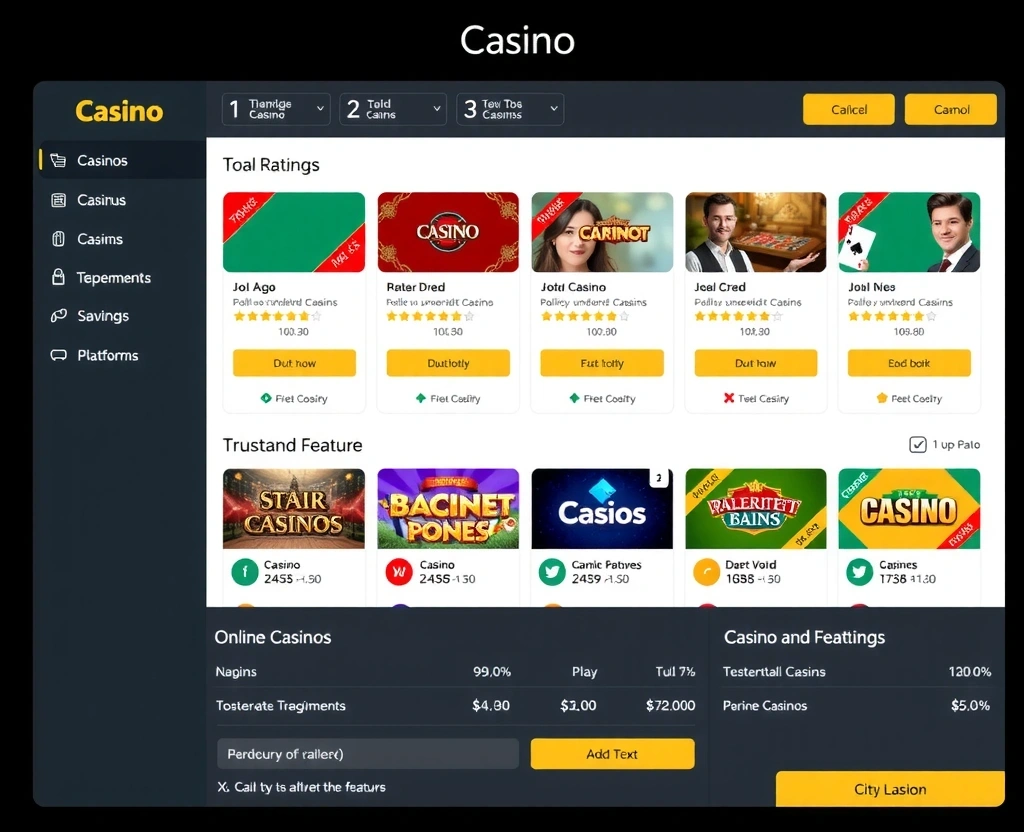 Interfaz intuitiva de Salta Sky Bet mostrando comparación de casinos online